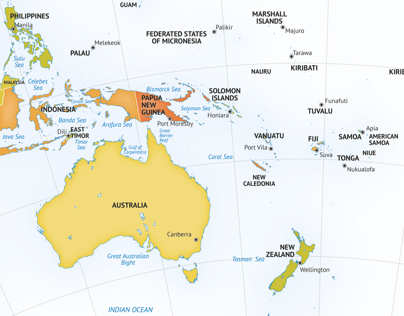 FREE Map of continent Australia