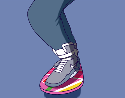 Back to the Future Hoverboard animation WIP