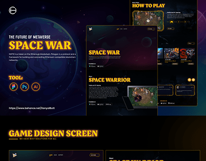 Space war Game Marketing Landing Page