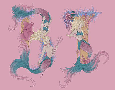 Mermaid Decorative Initials