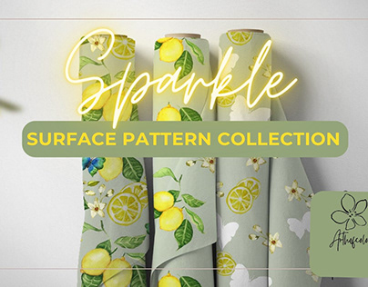 Juicy lemons Surface pattern collection