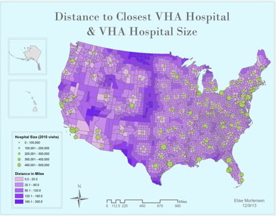 Spatial Analysis of Veteran Hospitals Using ArcMap
