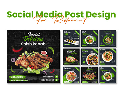 Social Media Post Design For Restaurant