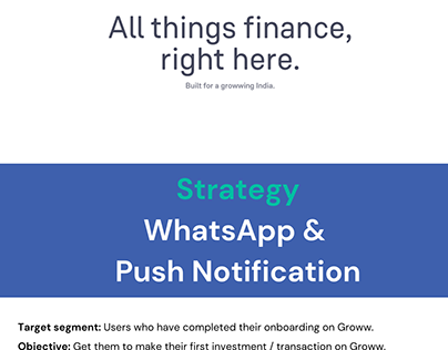 Groww Spec Ad - Push Notification & WhatsApp