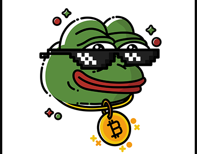 Crypto Pepe - Line Art