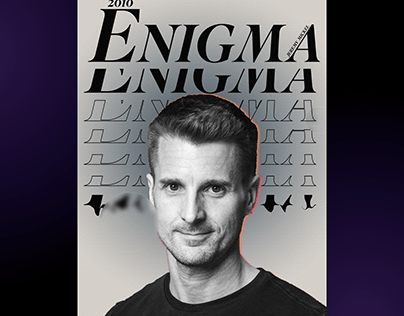 Experimental Typography Poster Enigma by Jeremy Mickel.