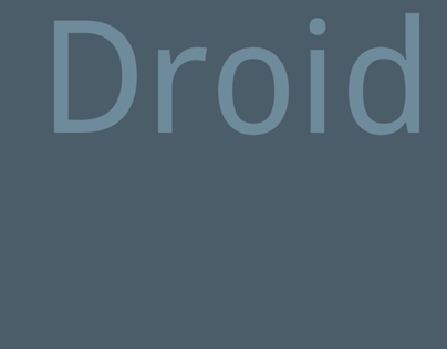 Droid font family sample.