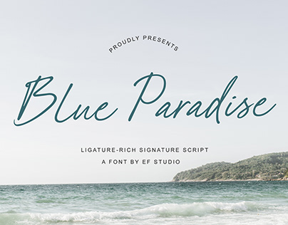 Blue Paradise | Ligature-Rich Signature Script