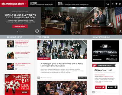 The Washington Times Web Re-Design