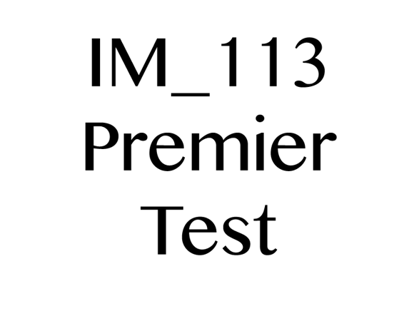 IM_113 Premier Test