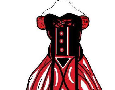 The diamond red dress