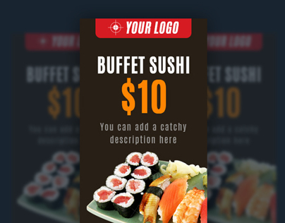 Sushi restaurant web banners