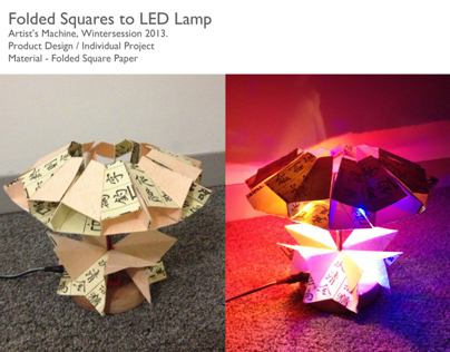 Folded Squares to LED lamp