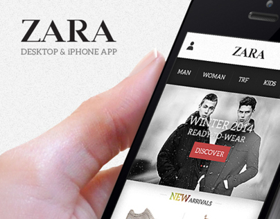 Zara / Desktop & iPhone App Redesign