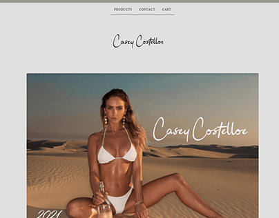 Calander Website Design Super model Casey costelloe