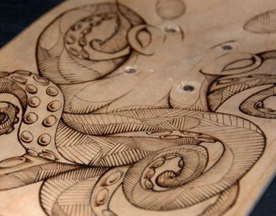 Octopus Pyrography