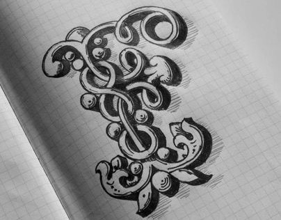 Ornamented Letters Sketchbook