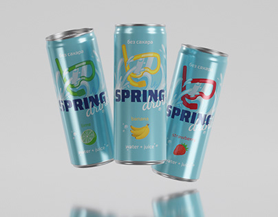 SPRING drink packaging design