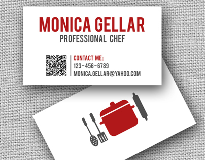 Business Card (+ QR Code): Professional Chef