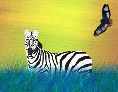 Zebra Digital Painting