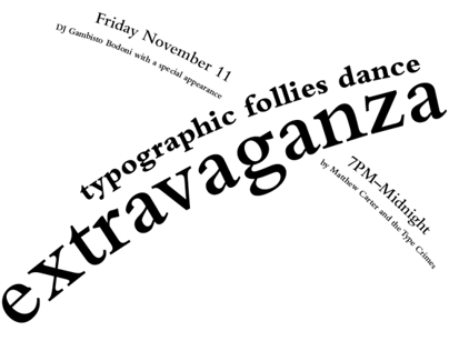 3 Poster Designs: Typographic Follies