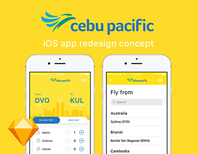 Cebu Pacific iOS app redesign concept