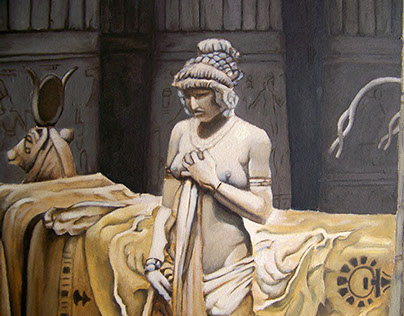 Paulina in the temple of Isis painting
