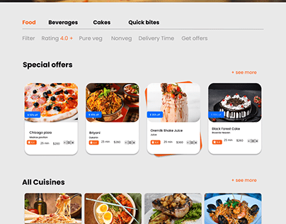 Food website my first design work