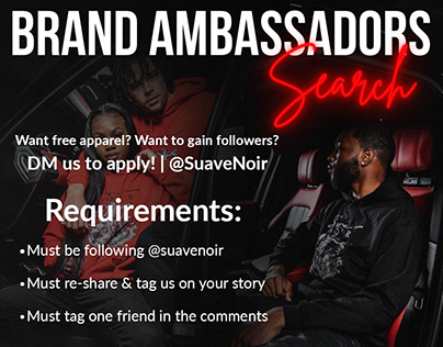 Suave Noir | Brand Ambassador Search