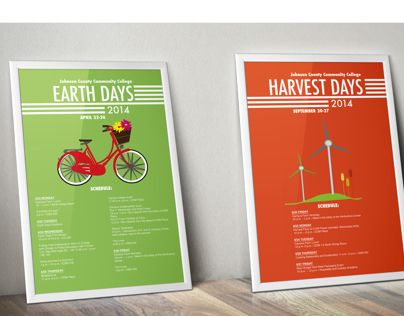 Johnson County CC Earth and Harvest Day Posters
