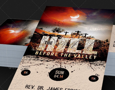 Hill Before The Valley Church Rack Card Template
