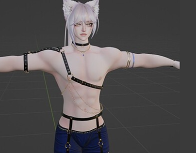vrchat avatar, commission 3d furry vrc model,VR nsfw