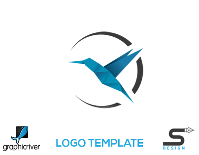 Origami Bird Logo Template