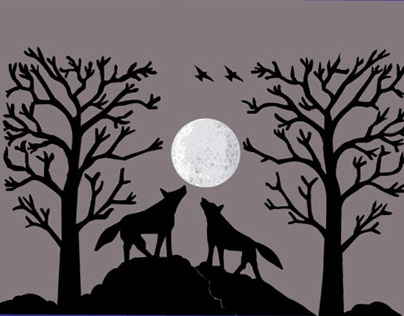 Two Fox Moon Light