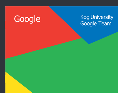 Koç University Google Team Booklet Design