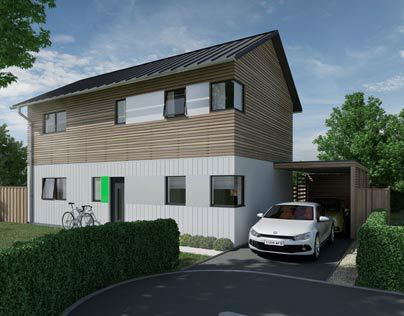 Hempsted Green Front Exterior CGI