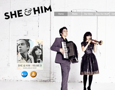She & Him Mobile site