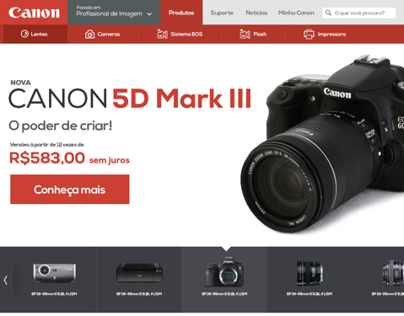 Canon Website Redesign Concept