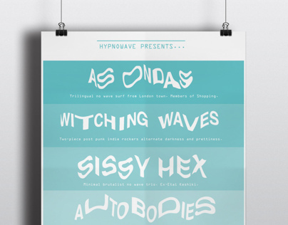 Hypnowave presents gig posters
