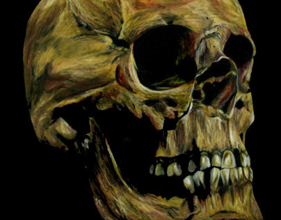 Colored Pencil Skull