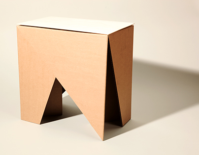 Flat-Pack Cardboard Stool