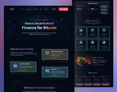 DefiChain Landing Page Redesign Concept.