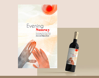 Wine label design practice - Evening Sunray