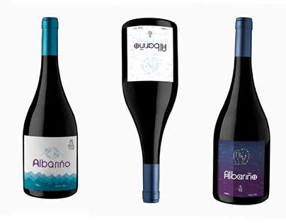 Diseño de logotipo y etiqueta para vino Albariño