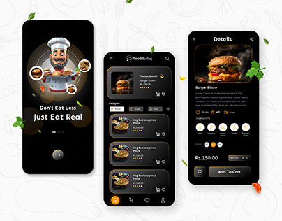 Food order app screen