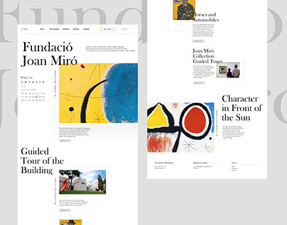 Joan Miro Fundacio - Home page redesign
