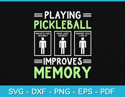 Playing Pickleball Improves Memory Dink Player Svg