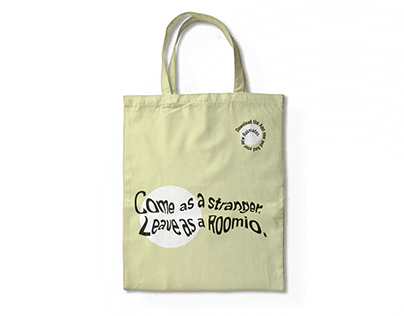 tote bag design for app Roomio