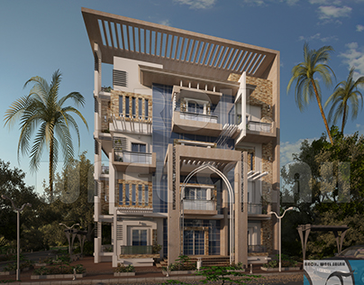 Residential build. 02 (Day) in Cairo - Object Studio