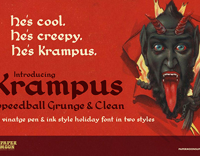 Krampus Vintage Speedball Font
